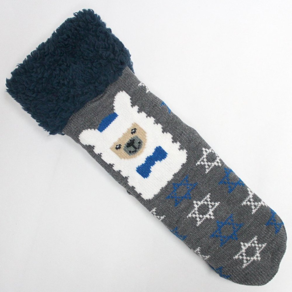 NWT Merry and Bright Fuzzy Babba Shoe Size 4 - 10 Faux Fur Llama Slipper Socks